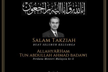 tyt 14-4-5 Salam Takziah kepada Keluarga Allahyarham Tun Abdullah Ahmad Badawi