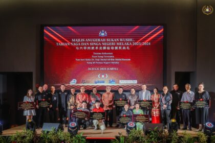521638882_1209767507830240_8015580416784020489_n Yang di-Pertua Negeri Melaka menyempurnakan Perasmian Majlis Makan Malam Anugerah Sukan Wushu, Tarian Naga dan Singa Negeri Melaka.